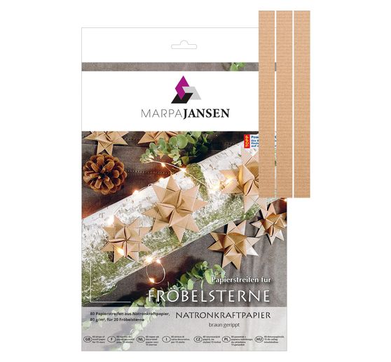 Paper strips "Kraft paper", 15 mm, 80 strips