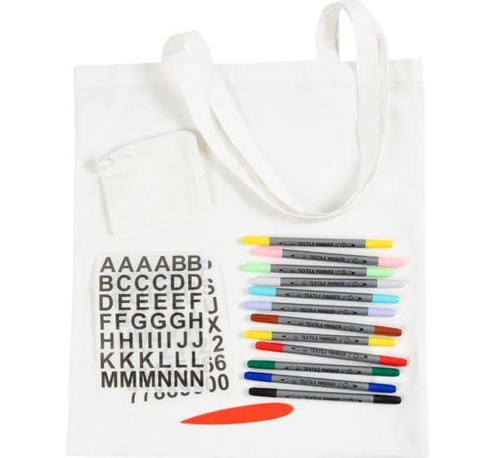 Kreatywny zestaw dekoracji tekstylnych "Torby"