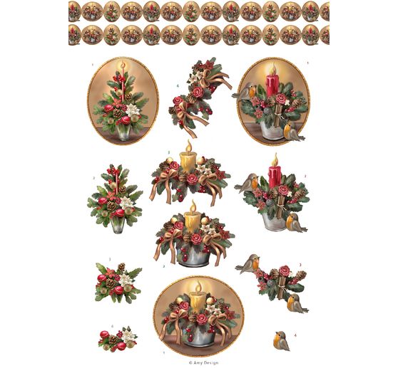 Książka z arkuszami wykrojów 3D "Świąteczne sceny"