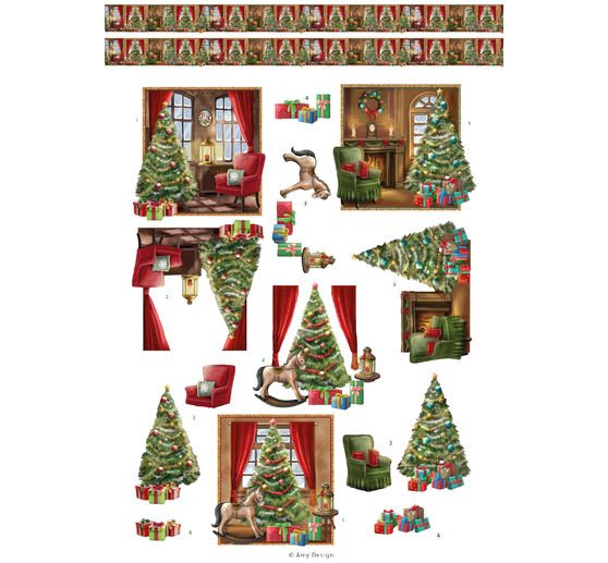 Książka z arkuszami wykrojów 3D "Świąteczne sceny"