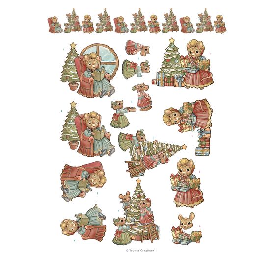 Książka z arkuszami wykrojów 3D "Świąteczne sceny"