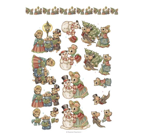 Książka z arkuszami wykrojów 3D "Świąteczne sceny"