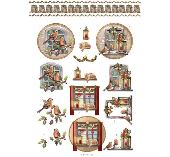 Książka z arkuszami wykrojów 3D "Świąteczne sceny"