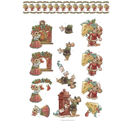 Książka z arkuszami wykrojów 3D "Świąteczne sceny"