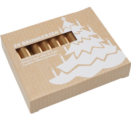 Świeczki choinkowe "Gold"