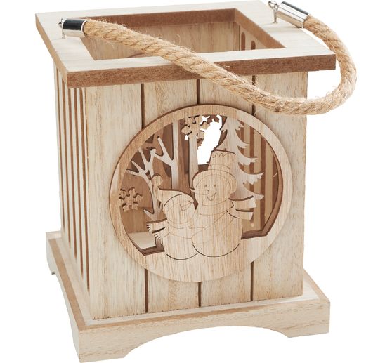 VBS Lantern "Snowmen", MDF veneered