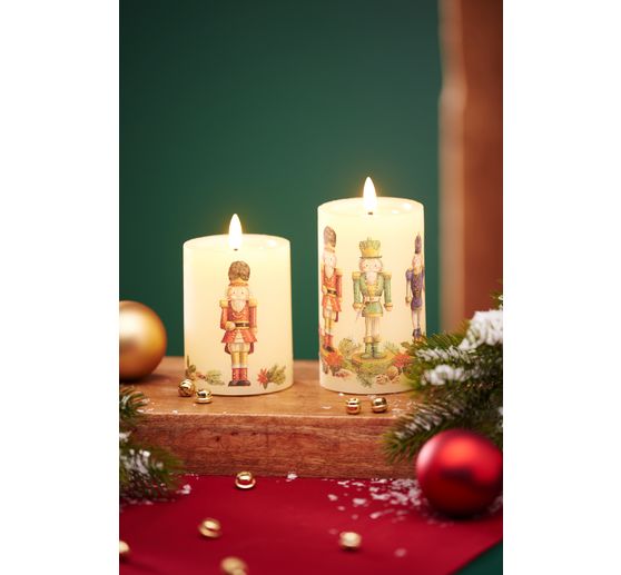 LED real wax candle "12.5 x 7.5 cm", with timer