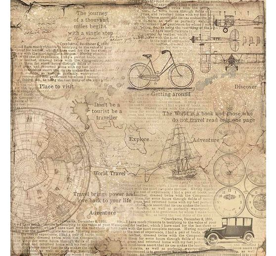 Blok do scrapbookingu "Dookoła świata