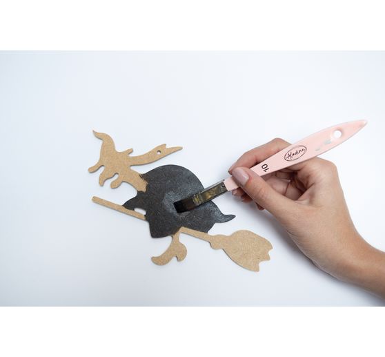 Halloweenowy motyw drewniany "Czarownica"