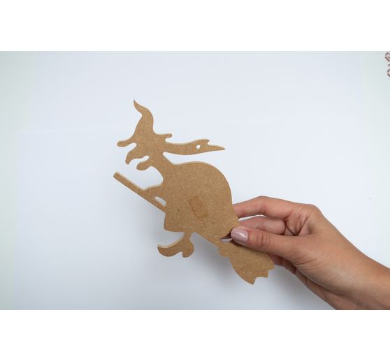 Halloweenowy motyw drewniany "Czarownica"