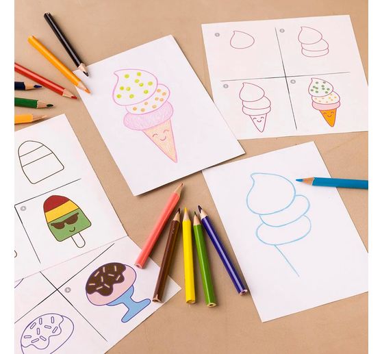 Mini zestaw kreatywny do rysowania "Słodkie rzeczy"