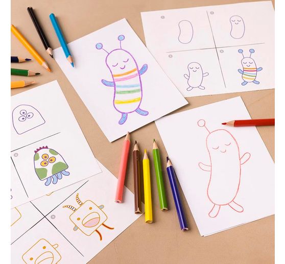 Mini zestaw kreatywny do rysowania "Potwór"