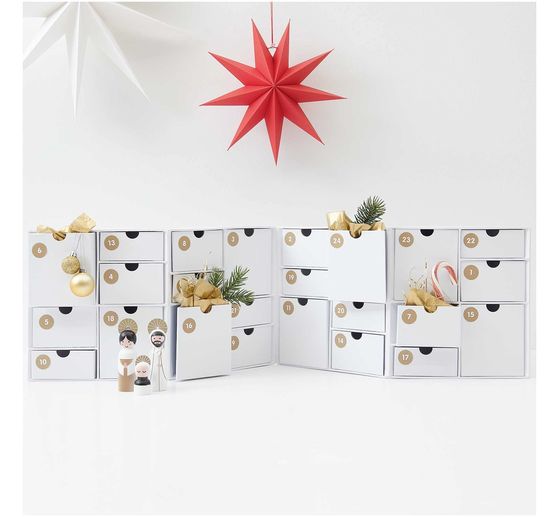 Folding cabinet with 24 drawers