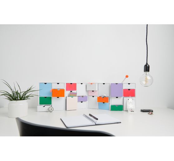 Folding cabinet with 24 drawers