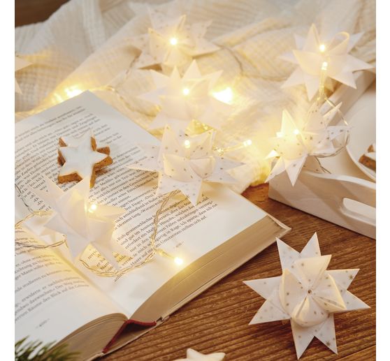 VBS Mini LED light chain, with timer, with button cells