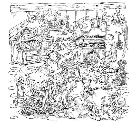 Książka "Christl Vogls Ausmalreise - Welt der Weihnachtswichtel"