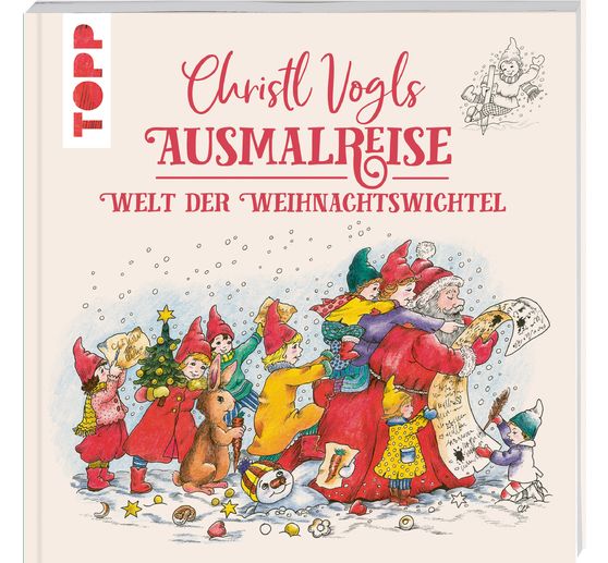 Książka "Christl Vogls Ausmalreise - Welt der Weihnachtswichtel"