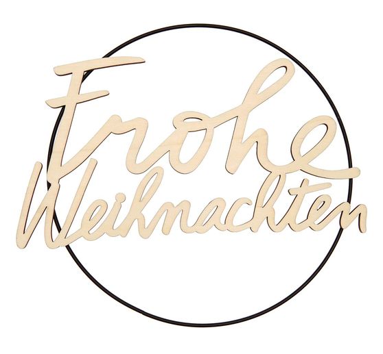 Wooden lettering "Frohe Weihnachten"