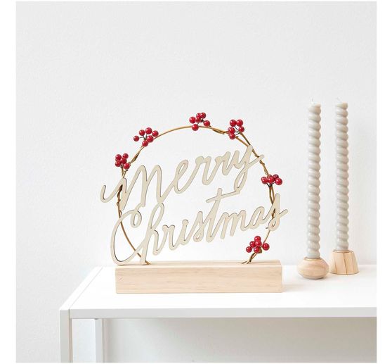 Wooden lettering "Merry Christmas"