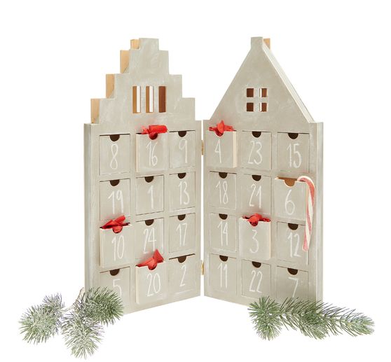Advent calendar "House", hinged