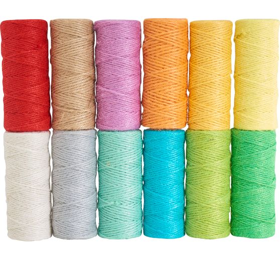 Sznurek konopny VBS "Różne kolory"