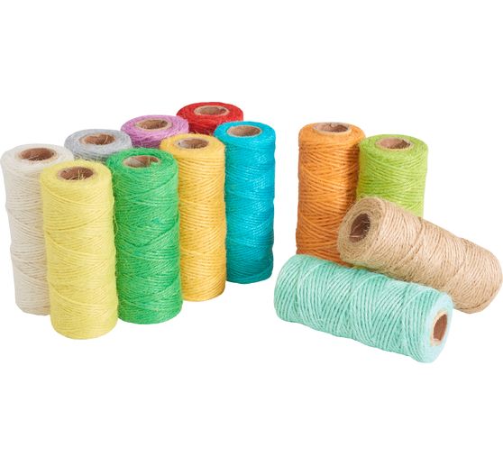 Sznurek konopny VBS "Różne kolory"