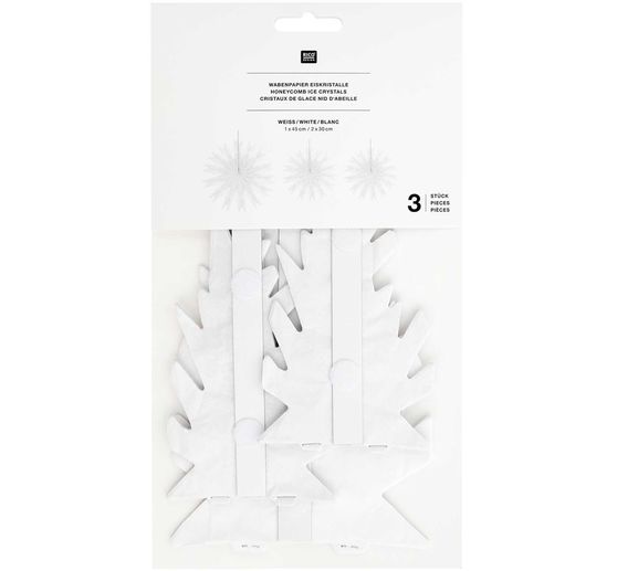 Honeycomb paper ice crystals