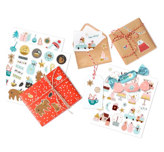 Glitter sticker set "Winter"