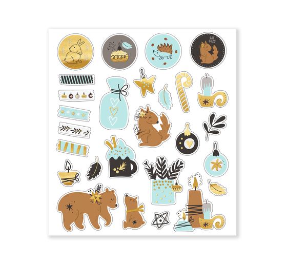 Glitter sticker set "Winter"