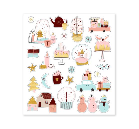 Glitter sticker set "Winter"
