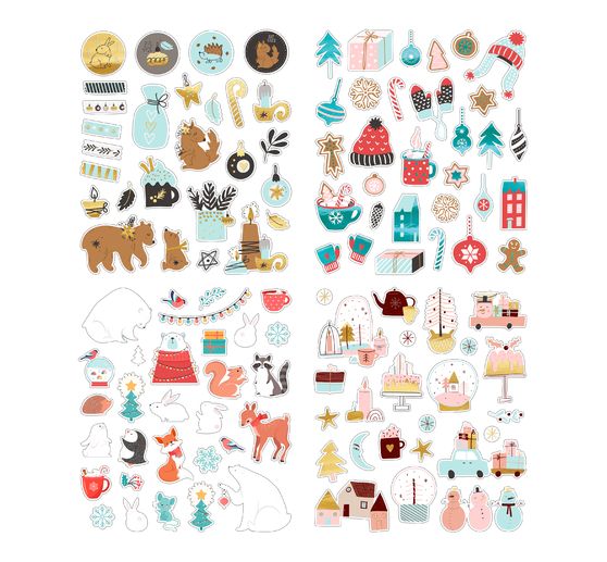 Glitter sticker set "Winter"