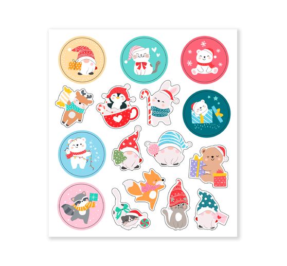 Glitter sticker set "Christmas"