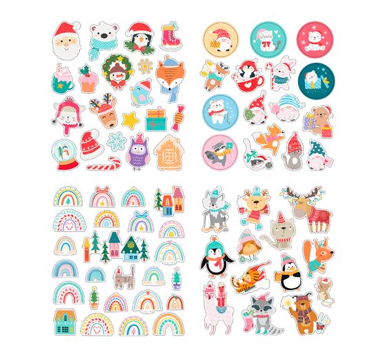 Glitter sticker set "Christmas"
