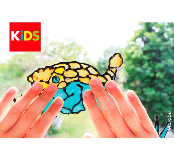 Zestaw kolorów Window Color Marabu KiDS "Dinozaury"