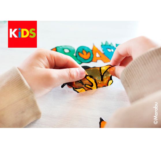 Zestaw kolorów Window Color Marabu KiDS "Dinozaury"