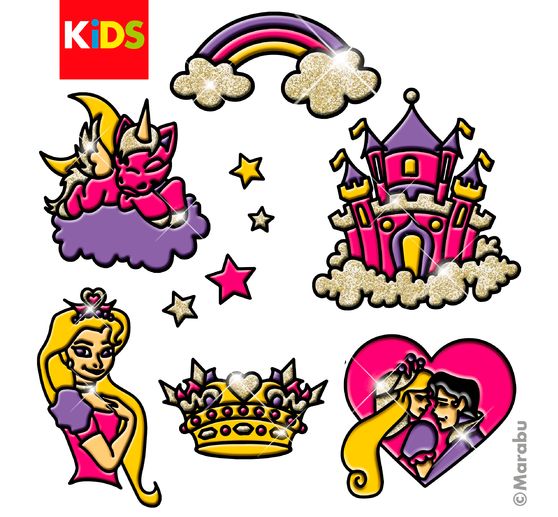Zestaw kolorów do okien Marabu KiDS "Księżniczka"