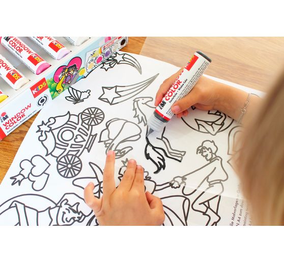 Zestaw kolorów do okien Marabu KiDS "Księżniczka"