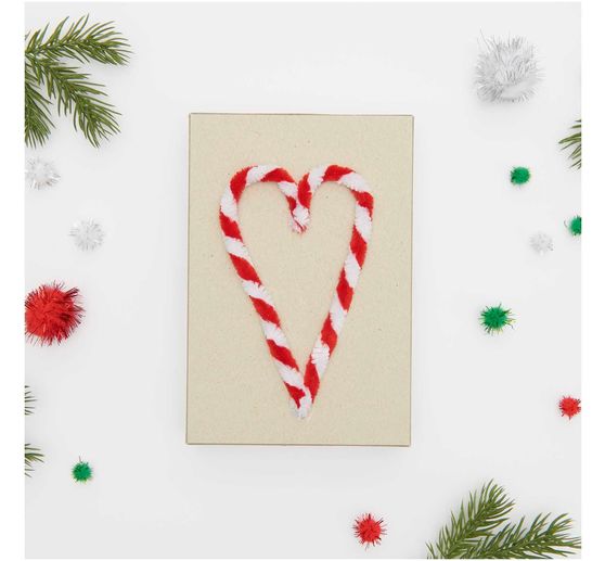 Chenille wire "Red/White", 10 pieces