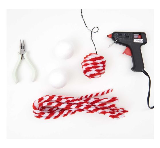 Chenille wire "Red/White", 10 pieces