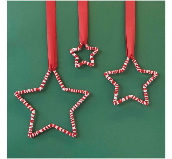 Chenille wire "Red/White", 10 pieces