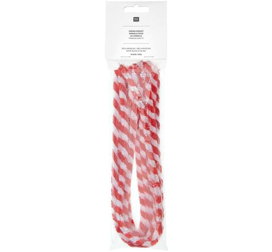 Chenille wire "Red/White", 10 pieces