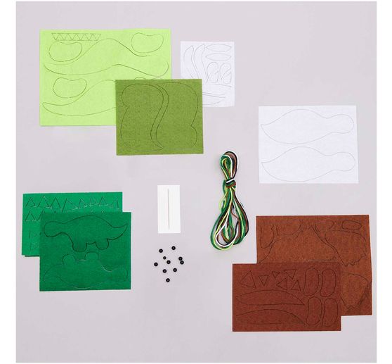 Zestaw do rękodzieła pacynki na palce "Dinozaury"