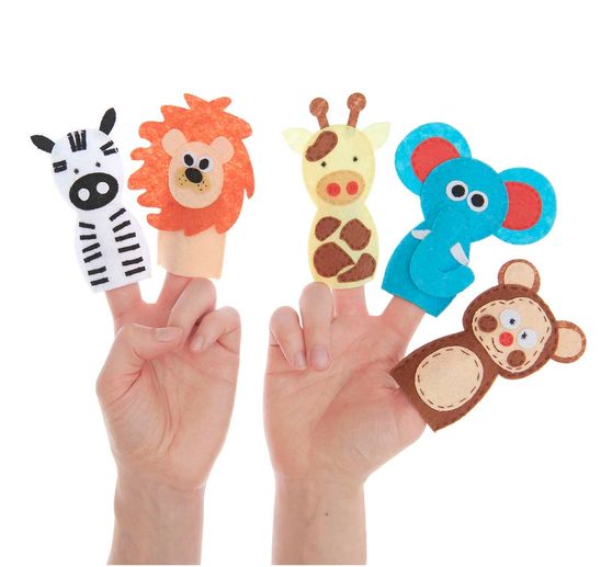 Zestaw do rękodzieła pacynki na palec "Zwierzęta"