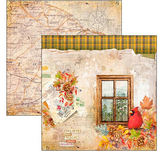 Scrapbook paper "Into the Wild"