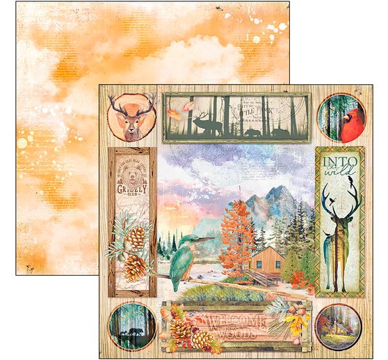 Scrapbook paper "Into the Wild"