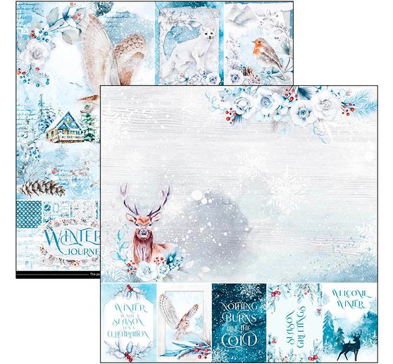 Scrapbook paper "Winter Journey"