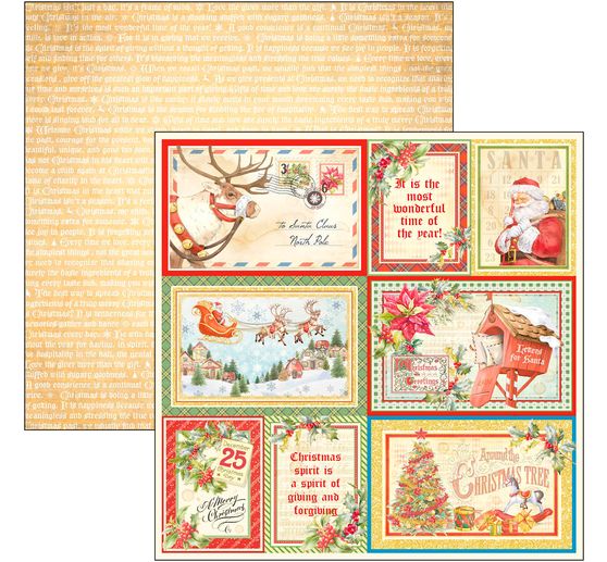 Scrapbook paper "Dear Santa"