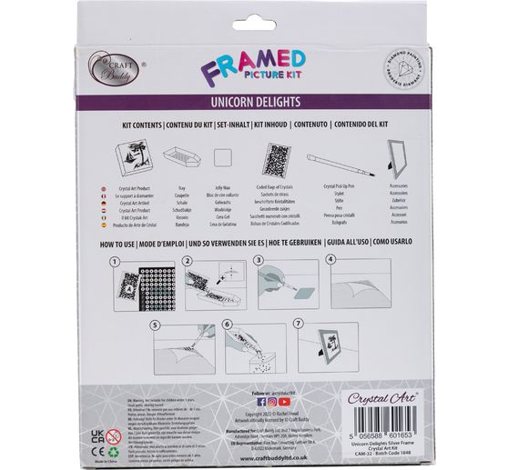 Diamentowy obraz "Kryształowa sztuka w ramie obrazu"