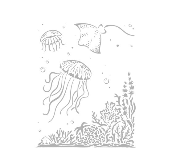 Stencil "Songs of the Sea - Jellyfish"