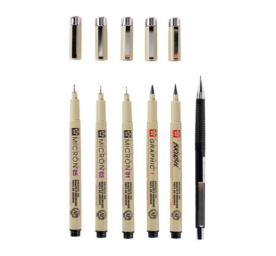 Sakura Pigma Micron "Manga Collection", zestaw 6 sztuk